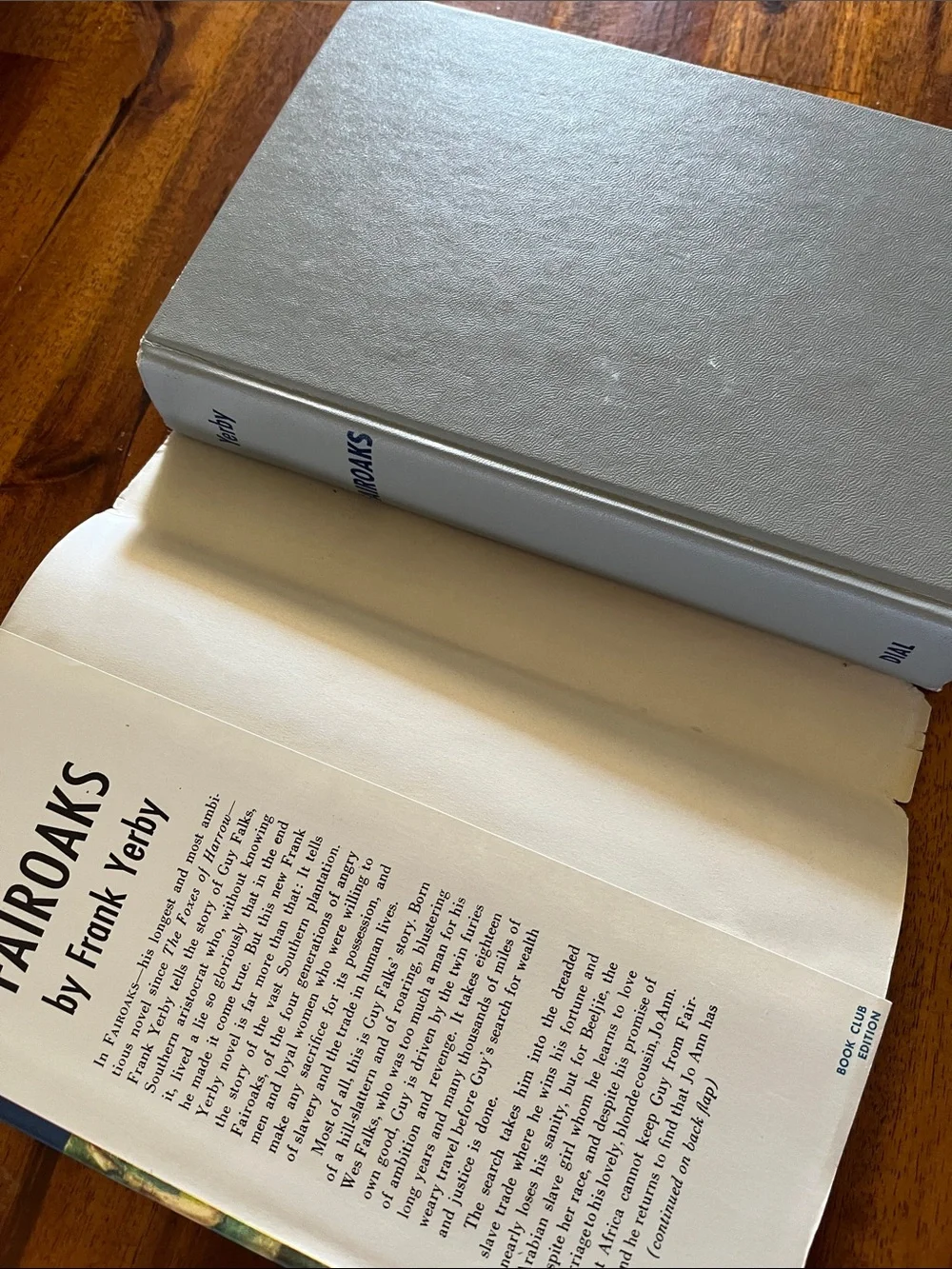 FairOaks by Frank Yerby HB/DJ) 1957 Vtg Novel Southern Plantation Book Club Ed.